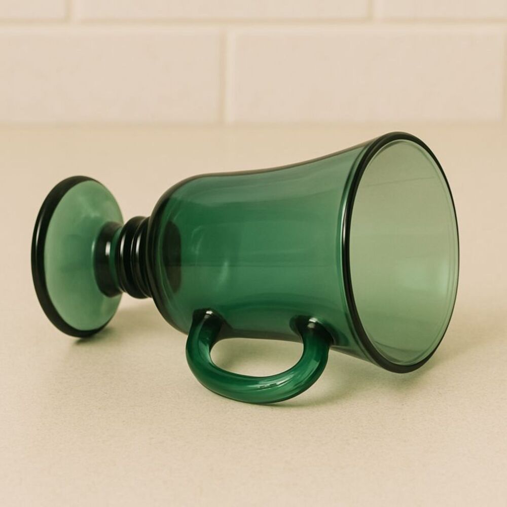 Libbey | Emerald Green Footed Irish Coffee Mugs Set of 4 | EUC - Picture 5 of 7